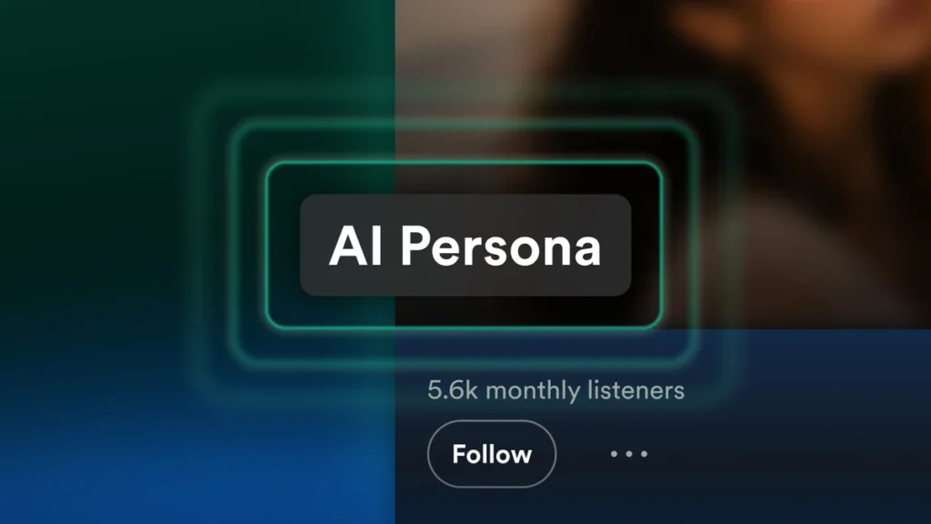 Spotify's AI Persona badge displayed on an artist profile