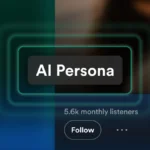 Spotify's AI Persona badge displayed on an artist profile